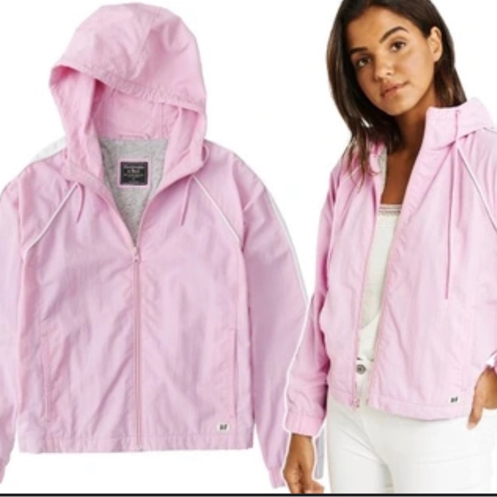 Abercrombie & Fitch Pink Women's windbreaker Jacket
